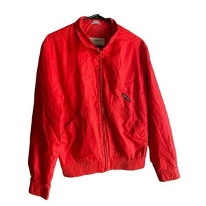 Members Only By Europe Craft Men's Red Full Zipped Bomber Jacket Size 36